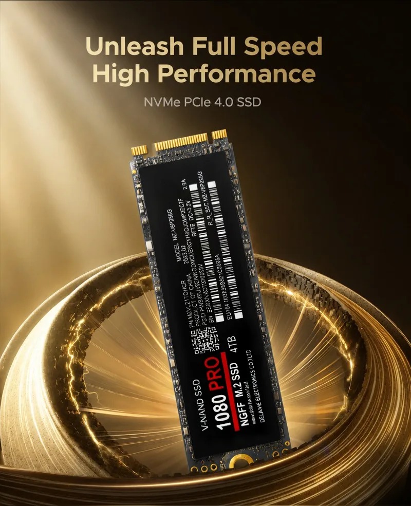 100% Asli 1080PRO PCIe 4.0 NVM - M.2 Nvme 4Tb Pcie 4.0 Ssd ulasan dan harga